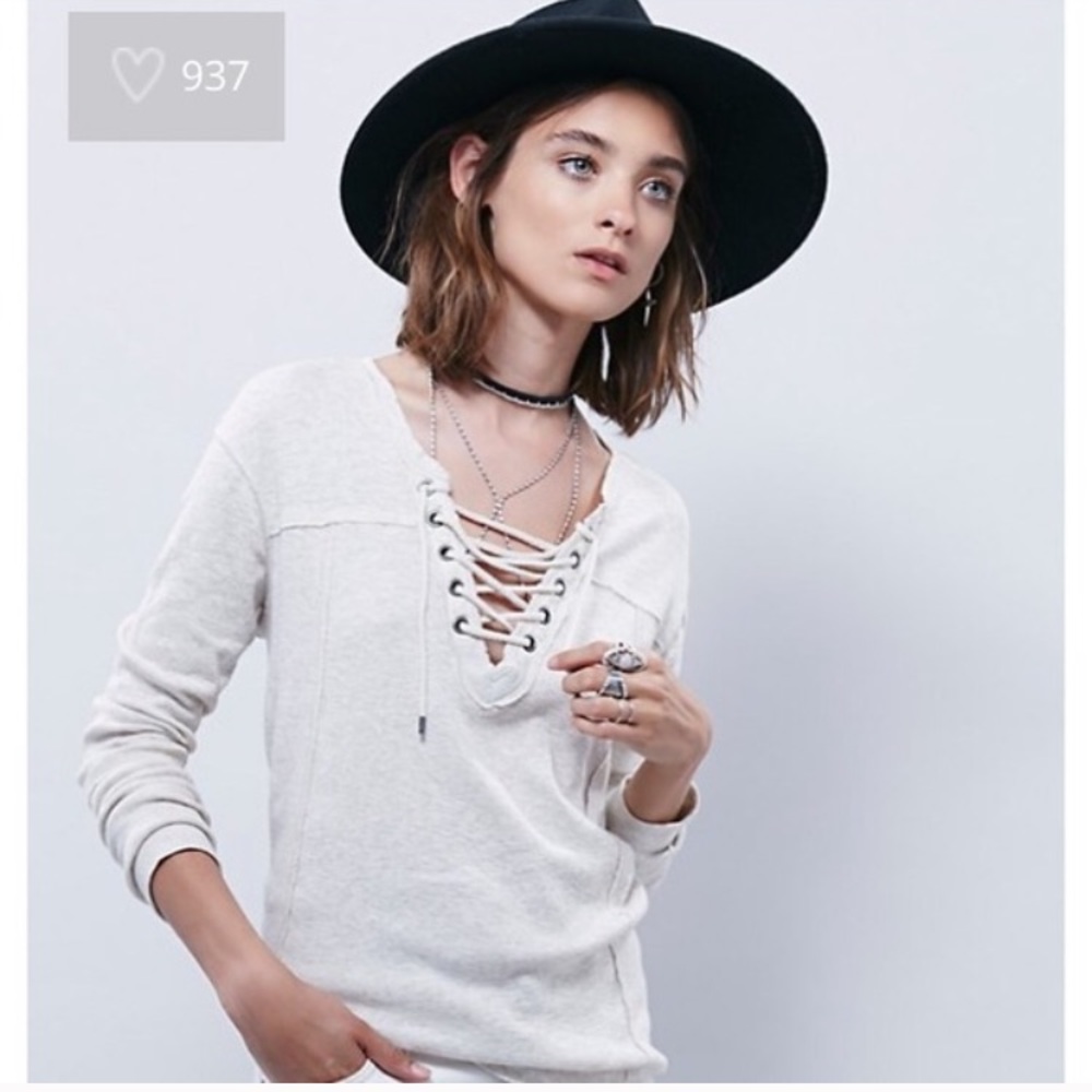 Free People East Village Lace Up Tunic